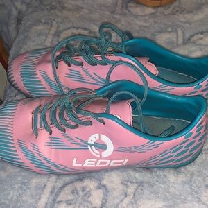 Pink and Blue Athletic Shoes for Men